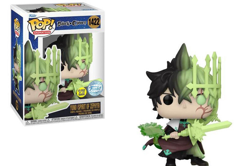 Funko POP! Black Clover Yuno (Spirit Of Zephyr) Exclusive kaina ir informacija | Žaidėjų atributika | pigu.lt