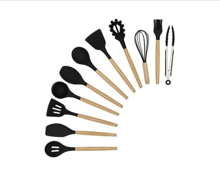 Virtuvės įrankių rinkinys, 12 dalių kaina ir informacija | Virtuvės įrankiai | pigu.lt