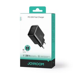 Сетевая зарядка Joyroom JR-TCF06 USB-C PD20W + USB-C to USB-C 1.0m cable, черная цена и информация | Зарядные устройства для телефонов | pigu.lt