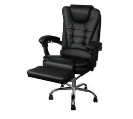 Офисное кресло с подставкой для ног, экокожа - черный, Malatec цена и информация | Офисные кресла | pigu.lt