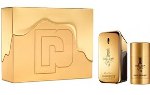 Kosmetikos rinkinys Paco Rabanne 1 Million vyrams: tualetinis vanduo EDT, 100 ml + dezodorantas, 75 ml kaina ir informacija | Dezodorantai | pigu.lt