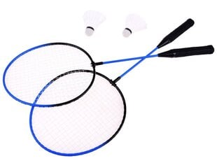 Badmintono rakečių rinkinys, 4 vnt, mėlynas Mėlyna kaina ir informacija | Badmintonas | pigu.lt