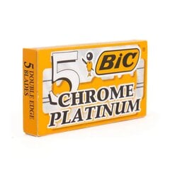 Skutimosi peiliukai Bic Chrome Platinum 20x 5 vnt. цена и информация | Косметика и средства для бритья | pigu.lt