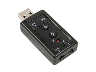 Goodbuy garso plokštė USB | 7.1 | Reguliuojamas garsumas | Mikrofonas kaina ir informacija | Garso plokštės | pigu.lt