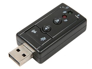 Goodbuy garso plokštė USB | 7.1 | Reguliuojamas garsumas | Mikrofonas kaina ir informacija | Garso plokštės | pigu.lt