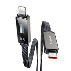 Cable Mcdodo CA-4960 USB-C to Lightning with display 1.2m (black) цена и информация | Кабели для телефонов | pigu.lt