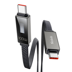 Cable Mcdodo CA-4470 USB-C to USB-C with display 100W 1.2m (black) цена и информация | Кабели для телефонов | pigu.lt