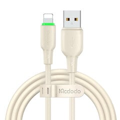 USB to Lightning Cable Mcdodo CA-4740 with LED light 1.2m (beige) цена и информация | Кабели для телефонов | pigu.lt