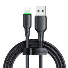 USB to Lightning Cable Mcdodo CA-4741 with LED light 1.2m (black) цена и информация | Кабели для телефонов | pigu.lt