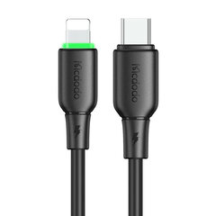 Cable USB-C do Lightning Mcdodo CA-4761 with LED light 1.2m (black) цена и информация | Кабели для телефонов | pigu.lt