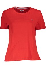 Tommy Hilfiger marškinėliai moterims DW0DW14616, raudoni kaina ir informacija | Marškinėliai moterims | pigu.lt