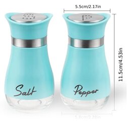 Комплект для соли и перца, синий цена и информация | Емкости для специй, измельчители | pigu.lt