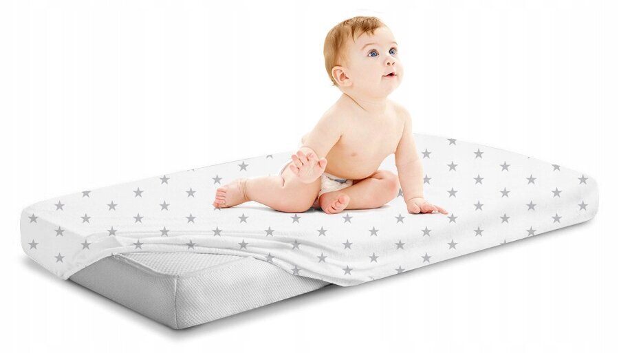 Babymam vaikiška paklodė su guma, 120x60 cm kaina ir informacija | Patalynė kūdikiams, vaikams | pigu.lt