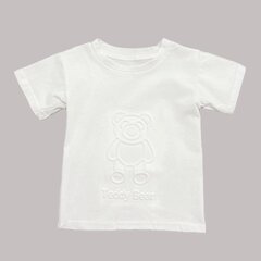 Marškinėliai vaikams KidsHouse White Teddy Bear, balti kaina ir informacija | Marškinėliai kūdikiams | pigu.lt