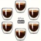 Dvigubo stiklo kavos puodeliai, 6 vnt kaina ir informacija | Taurės, puodeliai, ąsočiai | pigu.lt
