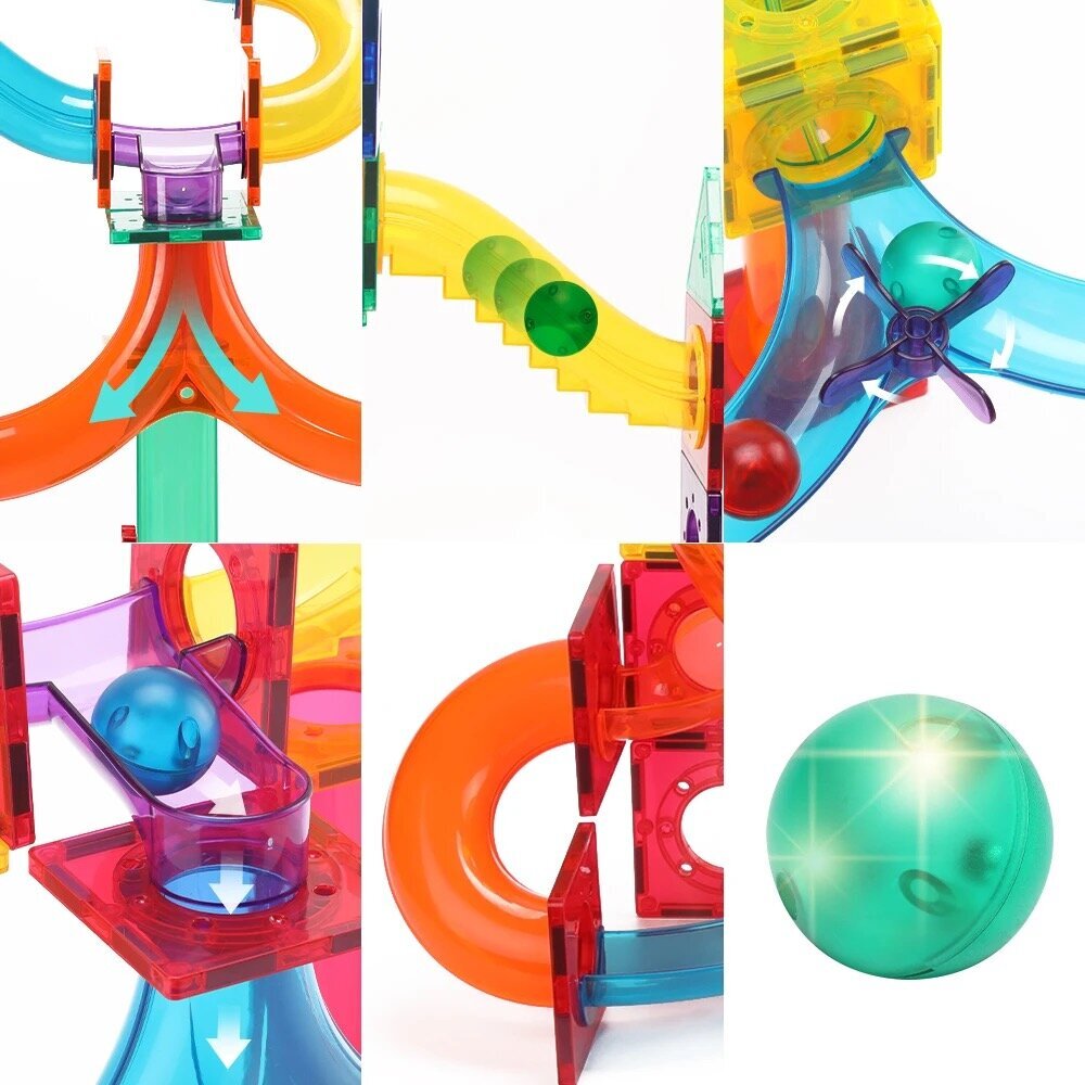 Magnetinis konstrukcinis rinkinys Kebo Takelis su kamuoliukais, 80 d. цена и информация | Konstruktoriai ir kaladėlės | pigu.lt