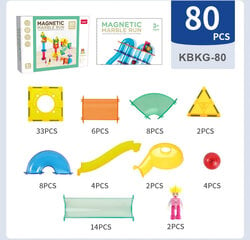 Magnetinis konstrukcinis rinkinys Kebo Takelis su kamuoliukais, 80 d. kaina ir informacija | Konstruktoriai ir kaladėlės | pigu.lt