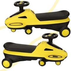 Paspiriama mašinėlė su LED ratais ir muzika, geltona/juoda kaina ir informacija | Žaislai kūdikiams | pigu.lt