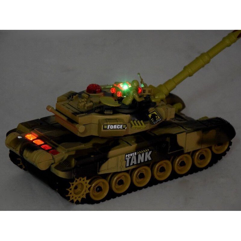 Radijo bangomis valdomas tankas RC War Tank - rudas kaina ir informacija | Žaislai berniukams | pigu.lt
