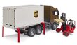 Žaislinis siuntų sunkvežimis Scania Super Ups 560R Bruder 03582 kaina ir informacija | Žaislai berniukams | pigu.lt