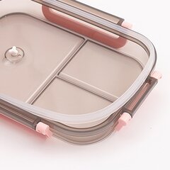 Двухслойный ланч-бокс, розовый цена и информация | Посуда для хранения еды | pigu.lt
