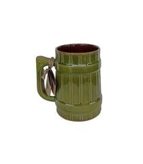Глиняная пивная чашка Вайдава, 0.5 л, зеленая цена и информация | Оригинальные кружки | pigu.lt