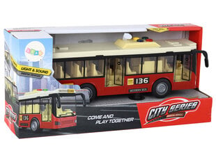 Autobusas su garsais ir šviesomis Lean Toys kaina ir informacija | Žaislai berniukams | pigu.lt