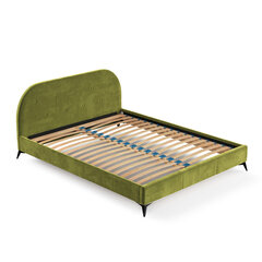 Кровать Liv&Lars Akila 140x200 см, зеленый цена и информация | Кровати | pigu.lt