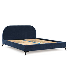 Кровать Liv&Lars Akila 140x200 см, тёмно-синий цена и информация | Кровати | pigu.lt