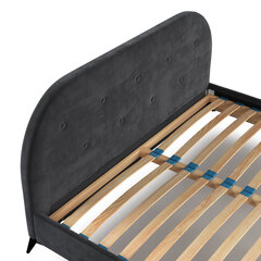 Кровать Liv&Lars Akila 140x200 см, антрацит цена и информация | Кровати | pigu.lt