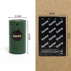 Мешки для экскрементов Lionto, 900 шт., зеленые/черные цена и информация | Средства по уходу за животными | pigu.lt