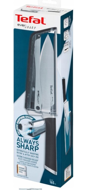 Virėjo peilis Tefal Ever Sharp K2569004, 16,5 cm kaina ir informacija | Peiliai ir jų priedai | pigu.lt