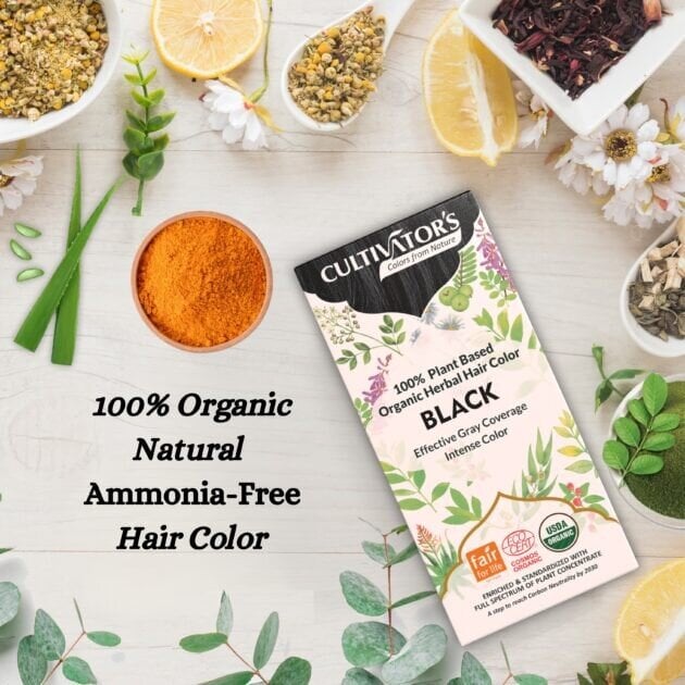 Augaliniai juodos spalvos plaukų dažai Black, Cultivator's, 100 g цена и информация | Plaukų dažai | pigu.lt