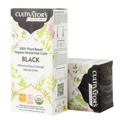 Augaliniai juodos spalvos plaukų dažai Black, Cultivator's, 100 g kaina ir informacija | Plaukų dažai | pigu.lt