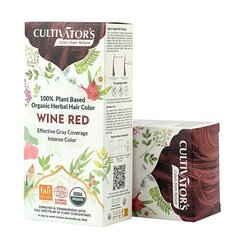 Augaliniai vyno raudonomo spalvos plaukų dažai Wine Red, Cultivator's, 100 g цена и информация | Краска для волос | pigu.lt