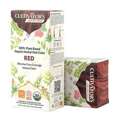 Augaliniai raudoni plaukų dažai Red, Cultivator's, 100 g kaina ir informacija | Plaukų dažai | pigu.lt