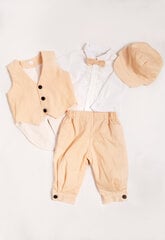 Комплект одежды Карл, бежевый цена и информация | Комплекты одежды для новорожденных | pigu.lt