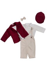 Комплект одежды Ромео, бордовый цена и информация | Комплекты одежды для новорожденных | pigu.lt