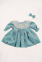 Платье Andreeatex Tea, синее цена и информация | Юбки, платья для новорожденных | pigu.lt