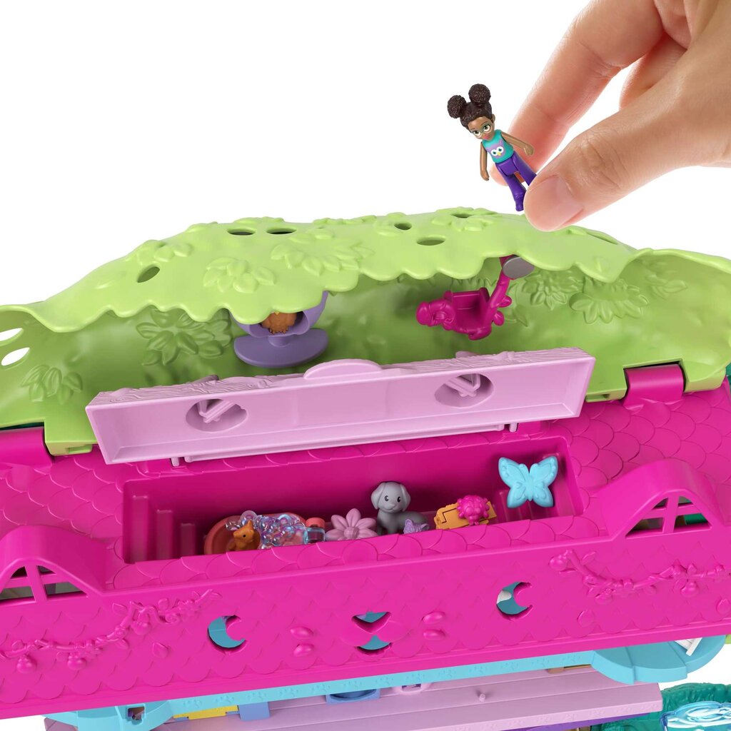 Lėlės namelis medyje Polly Pocket Pet HHJ06 kaina ir informacija | Žaislai mergaitėms | pigu.lt