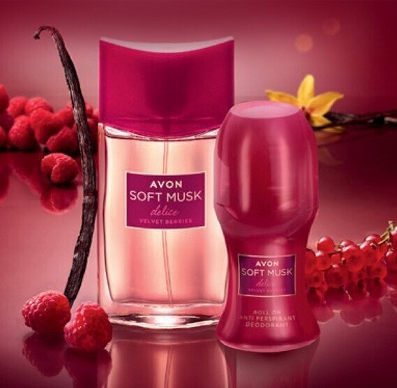 Rinkinys Avon Soft Musk delice moterims: tualetinis vanduo EDT, 50 ml + dezodorantas, 50 ml kaina ir informacija | Parfumuota kosmetika moterims | pigu.lt