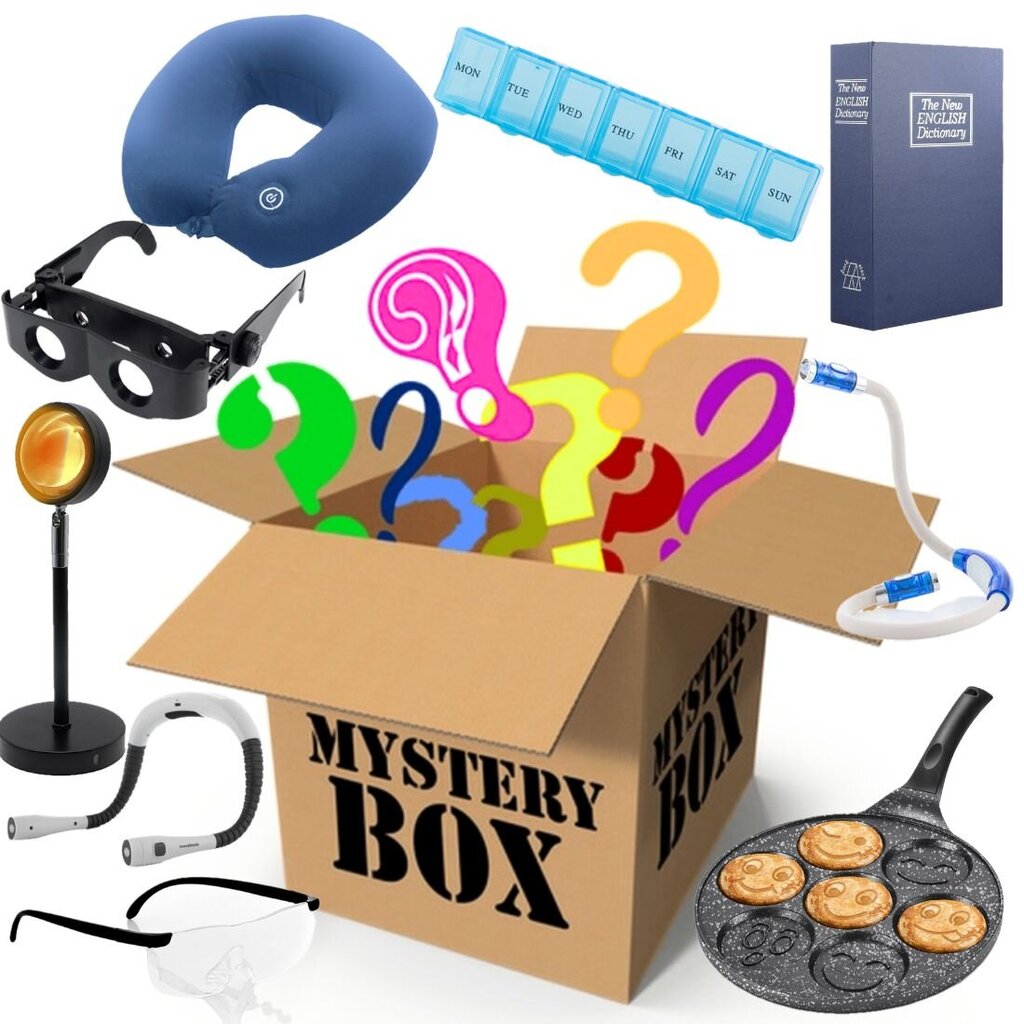 Staigmenų dėžutė Mystery Box S, iki 5 prekių kaina ir informacija | Kitos originalios dovanos | pigu.lt
