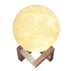 Светодиодная 3D лунная лампа, 12 см цена и информация | Настольные светильники | pigu.lt