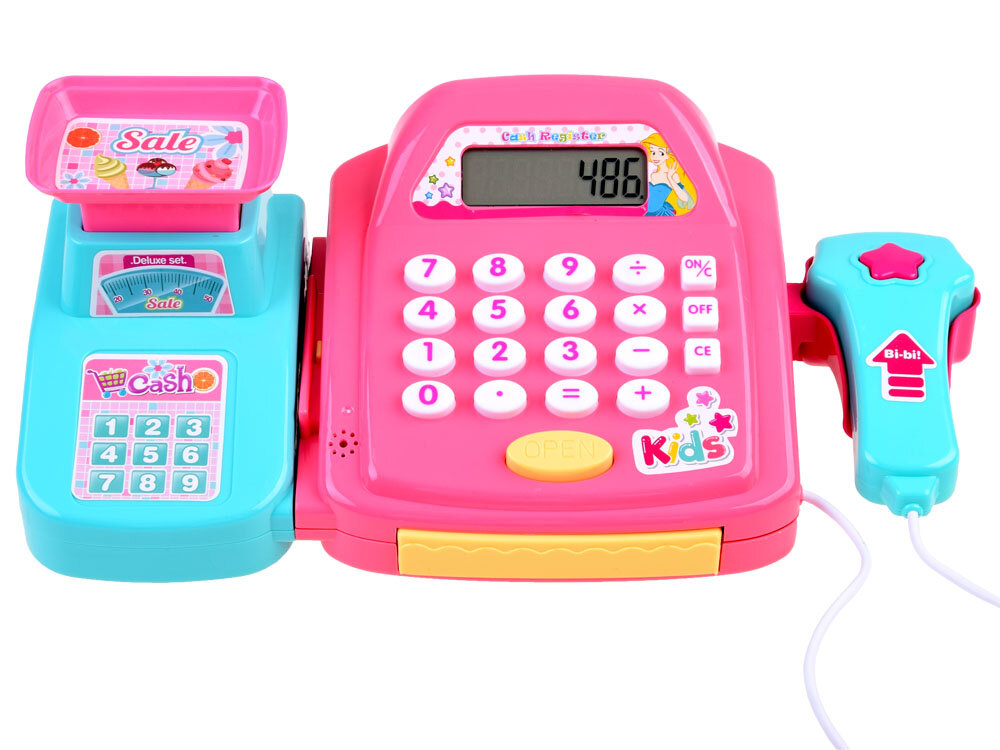 Žaislinis kasos aparatas, rožinis цена и информация | Žaislai mergaitėms | pigu.lt