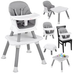 Детский стульчик для кормления 6 в 1, серый цена и информация | Стульчики для кормления | pigu.lt