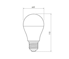 Светодиодная лампа RGBW, GTV, LD-PC2A60RGBW-9W цена и информация | Электрические лампы | pigu.lt