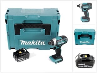 Аккумуляторный ударный гайковерт Makita 18 В с аккумулятором цена и информация | Шуруповерты, дрели | pigu.lt