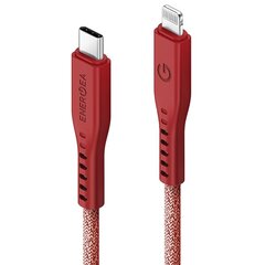 Кабель ENERGEA Flow USB-C - Lightning C94 MFI 1.5 м, red 60W 3A PD Fast Charge цена и информация | Кабели для телефонов | pigu.lt