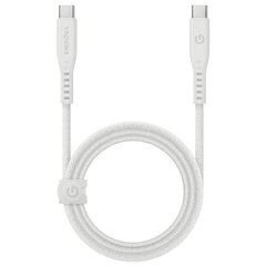 Кабель ENERGEA Flow USB-C - USB-C 1.5 м, white 240W 5A PD Fast Charge цена и информация | Кабели для телефонов | pigu.lt