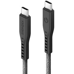 Кабель ENERGEA Flow USB-C - USB-C 1.5 м, black 240W 5A PD Fast Charge цена и информация | Кабели для телефонов | pigu.lt